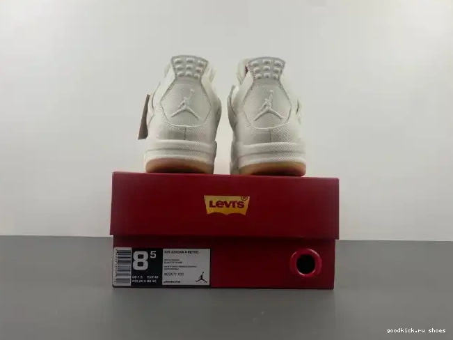 Cheap Air Levi's Jordan 4 AO2571-100 'White' x 0623